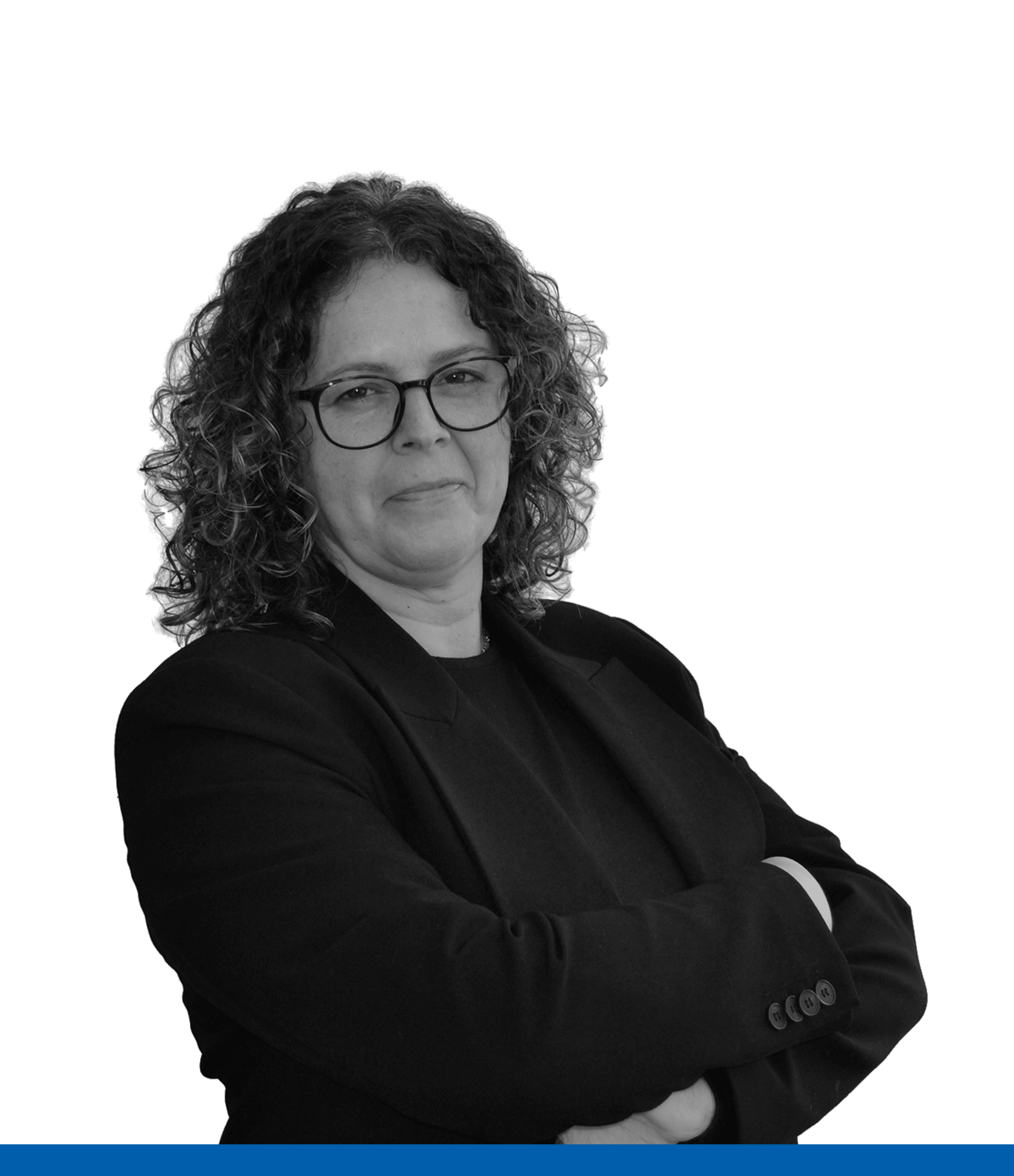 Tere Villaren erretratua zuri-beltzean, IAG7 Viajesen CCI BCN Team Leader.